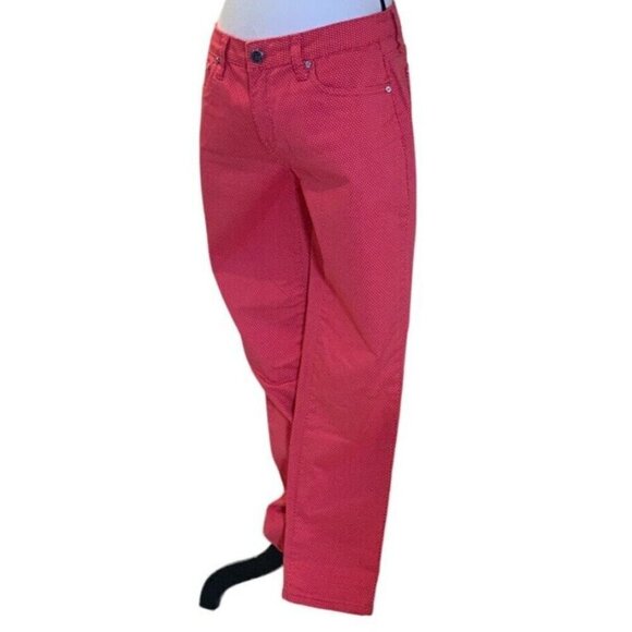 Earl Jean Womens Skinny Jeans Size 8 Salmon Polka Dot - Picture 5 of 15